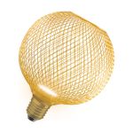 Osram Decor Flat Lamp In Metal Housing LED E27 Globe Frosted Gold 3.5W 300lm - 827 Extra Warm White | Replaces 25W Osram Decor Flat Lamp In Metal Housing LED E27 Globe Frosted Gold 3.5W 300lm - 827 Extra Warm White | Replaces 25W