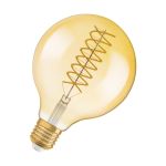 Osram Vintage 1906 LED E27 Globe Filament Gold 8.4W 806lm - 824 Extra Warm White | Replaces 60W - Dimmable Osram Vintage 1906 LED E27 Globe Filament Gold 8.4W 806lm - 824 Extra Warm White | Replaces 60W - Dimmable