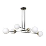 Emibig Pendant Ognis Steel Black | Suitable for 6x E27 - Max 10W