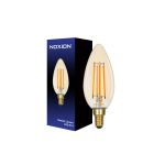 Noxion Lucent LED E14 Candle Filament Amber 4.1W 350lm - 822 Extra Warm White | Dimmable - Replaces 40W Noxion Lucent LED E14 Candle Filament Amber 4.1W 350lm - 822 Extra Warm White | Dimmable - Replaces 40W