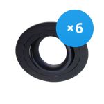 Multipack 6x Noxion Recessed Spot Logic MR16 Tiltable Black | Cutout 80mm - GU10 Socket Multipack 6x Noxion Recessed Spot Logic MR16 Tiltable Black | Cutout 80mm - GU10 Socket