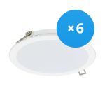 Multipack 6x Philips LED Downlight DN065B Metal White 19W 2000lm 110D - 830 Warm White | 225mm - Cutout 200mm - IP20 Multipack 6x Philips LED Downlight DN065B Metal White 19W 2000lm 110D - 830 Warm White | 225mm - Cutout 200mm - IP20