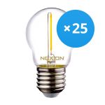 Multipack 25x Noxion Lucent LED E27 Ball Filament Clear 1.4W 136LM - 827 Extra Warm White | Replaces 15W Multipack 25x Noxion Lucent LED E27 Ball Filament Clear 1.4W 136LM - 827 Extra Warm White | Replaces 15W