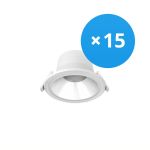Multipack 15x Noxion LED Downlight Apollo 9W 1100lm 60D - 830 Warm White | 145mm - UGR <19 Multipack 15x Noxion LED Downlight Apollo 9W 1100lm 60D - 830 Warm White | 145mm - UGR <19