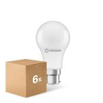 Multipack 6x Ledvance Performance LED Bulb B22d Pear Frosted 8.5W 806lm - 827 Extra Warm White|Replaces 60W Multipack 6x Ledvance Performance LED Bulb B22d Pear Frosted 8.5W 806lm - 827 Extra Warm White|Replaces 60W