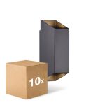 Multipack 10x Nordlux Nico Wall Light Aluminium Black Up & Down | Suitable for 2x GU10 Multipack 10x Nordlux Nico Wall Light Aluminium Black Up & Down | Suitable for 2x GU10