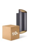 Multipack 10x Nordlux Nico Wall Light Aluminium Black Up & Down  | Suitable for 2x GU10 Multipack 10x Nordlux Nico Wall Light Aluminium Black Up & Down  | Suitable for 2x GU10
