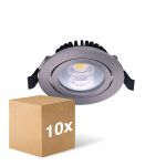 Multipack 10x Noxion LED Adjustable Slim Spot Silver Round 6W 550lm 60D - 927 Extra Warm White | 85mm - IP54 - Dimmable - Best Colour Rendering Multipack 10x Noxion LED Adjustable Slim Spot Silver Round 6W 550lm 60D - 927 Extra Warm White | 85mm - IP54 - Dimmable - Best Colour Rendering