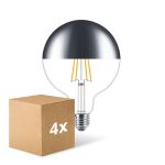 Multipack 4x Philips Classic LED Globe E27 Filament Mirror Clear 120mm 7.2W 650lm - 827 Extra Warm White | Dimmable - Replaces 60W Multipack 4x Philips Classic LED Globe E27 Filament Mirror Clear 120mm 7.2W 650lm - 827 Extra Warm White | Dimmable - Replaces 60W