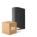 Duopack D'Lite Wall Light Vossem Aluminium Black | Suitable for 2x GU10 Duopack D'Lite Wall Light Vossem Aluminium Black | Suitable for 2x GU10