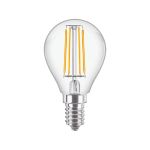 Philips Corepro LED Lustre E14 Ball Filament Clear 4.3W 470lm - 827 Extra Warm White | Replaces 40W Philips Corepro LED Lustre E14 Ball Filament Clear 4.3W 470lm - 827 Extra Warm White | Replaces 40W