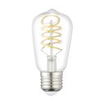 Eglo LED E27 Edison Clear Filament 7.3W 806lm - 827 Extra Warm White | Replaces 60W