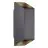Nordlux Nico Outdoor Wall Light Aluminium Black | Suitable for 2x GU10