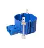 Hollow Wall Box 2x16/19mm Round 50mm Blue