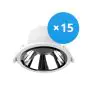 Multipack 15x Noxion LED Downlight Apollo 20W 2300lm 60D - 830 Warm White | 220mm - Cutout 200mm - Alu Reflector - UGR <19