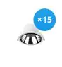 Multipack 15x Noxion LED Downlight Apollo 9W 1100lm 60D - 830 Warm White | 145mm - Alu Reflector - UGR <19