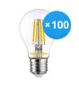 Multipack 100x Noxion Lucent LED E27 Pear Filament Clear 4.5W 470lm - 822-827 Dim To Warm | Dimmable - Replaces 40W