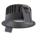 Ledvance LED  SPOT FIX Aluminium Black 8W 680lm 36D - 930 Warm White | Cutout 68mm - IP44 - Best Colour Rendering -  Dimmable