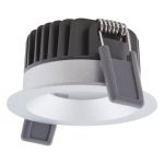 Ledvance LED  SPOT FIX Aluminium Silver 8W 680lm 36D - 930 Warm White | Cutout 68mm - IP44 - Best Colour Rendering -  Dimmable