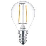 Philips Corepro LEDluster E14 Ball Filament Clear 2W 250lm - 827 Extra Warm White | Replaces 25W