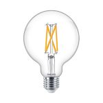 Philips MASTER Value LEDglobe E27 93mm Filament Clear 5.9W 806lm - 922-927 Extra Warm White | Best Colour Rendering - Dimmable - Replaces 60W