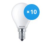 Multipack 10x Philips Corepro LEDluster E14 Ball Frosted 4.3W 470lm - 827 Extra Warm White | Replaces 40W