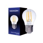 Noxion Lucent Lustre LED E27 Ball Filament Clear 4.5W 470lm - 827 Extra Warm White | Dimmable - Replaces 40W