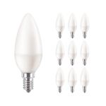 Multipack 10x Philips Corepro LEDcandle E14 Frosted 7W 806lm - 822-827 Dim To Warm | Dimmable - Replaces 60W