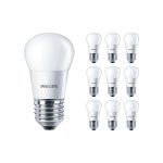 Multipack 10x Philips Corepro LEDluster E27 Ball Frosted 5W 470lm - 827 Extra Warm White | Replaces 40W