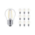 Multipack 10x Philips Corepro LEDbulb E27 Pear Clear 7W 806lm - 827 Extra Warm White | Replaces 60W