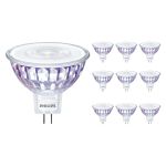 Multipack 10x Philips Master Value LEDspot GU5.3 MR16 7.5W 630lm 36D - 930 Warm White | Best Colour Rendering - Dimmable - Replaces 50W