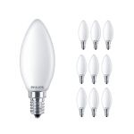Multipack 10x Philips Corepro LEDcandle E14 Frosted 4.3W 470lm - 827 Extra Warm White | Replaces 40W