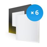 Multipack 6x LED Panel Backlit 36W 3240lm - 840 Cool White | 60x60cm - UGR <22