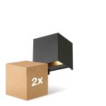 Duopack D'Lite LED Wall Light Elingen Aluminium Black 4.9W 290lm - 830 Warm White