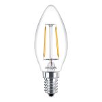 Philips Corepro LEDcandle E14 Filament Clear 2W 250lm - 827 Extra Warm White | Replaces 25W