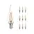 Multipack 10x Noxion Lucent LED E14 Bent-tip Candle Filament Clear 2.5W 250lm - 827 Extra Warm White | Replaces 25W