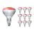 Multipack 10x Philips BR125 IR 250W E27 230-250V Red