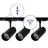 Complete Set 1-Phase Rail 1 Meter Black | incl. 3x Spot + GU10 2700K 3W Dimmable + End Cap, Power Connector
