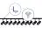 Complete Set 1-Phase Rail L 2 x 2 Meter Black | incl. 10x Spot + GU10 2700K 3W Dimmable + End Cap, Power Connector and L -Connector