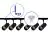Complete Set 1-Phase Rail L 1,5 x 2 Meter Black | incl. 6x Spot + GU10 2700K 3W Dimmable + End Cap, Power Connector and L -Connector 