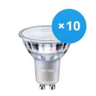 Multipack 10x Philips MASTER Value LEDspot GU10 PAR16 4.9W 355lm 60D - 927 Extra Warm White | Best Colour Rendering - Dimmable - Replaces 50W