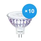 Multipack 10x Philips Corepro LEDspot GU5.3 MR16 7W 660lm 36D - 840 Cool White | Replaces 50W