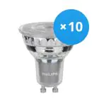 Multipack 10x Philips MASTER Value LEDspot GU10 PAR16 6.2W 575lm 36D - 940 Cool White | Best Colour Rendering - Dimmable - Replaces 80W