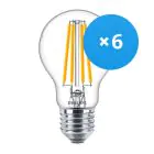 Multipack 6x Philips Corepro LEDbulb E27 Pear Clear 10.5W 1521lm - 840 Cool White | Replaces 100W