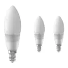 Multipack 3x Calex Smart Tuya Wifi E14 Candle Filament 4.5W 400lm - 822-840 Tunable White | Dimmable - Replaces 40W