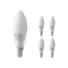 Multipack 5x Calex Smart Tuya Wifi E14 Candle Filament 4.5W 400lm - 822-840 Tunable White | Dimmable - Replaces 40W
