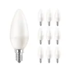 Multipack 10x Philips Corepro LEDcandle E14 Frosted 7W 806lm - 822-827 Dim To Warm | Dimmable - Replaces 60W