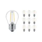Multipack 10x Philips Corepro LEDbulb E27 Pear Clear 7W 806lm - 827 Extra Warm White | Replaces 60W
