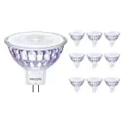Multipack 10x Philips Master Value LEDspot GU5.3 MR16 7.5W 630lm 36D - 930 Warm White | Best Colour Rendering - Dimmable - Replaces 50W