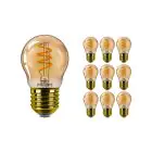 Multipack 10x Philips MASTER Value LEDluster E27 Ball Gold 2.6W 136lm - 820 Extra Warm White | Replaces 15W